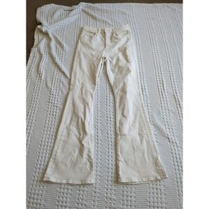 Mother High-Waisted Weekender Skimp Flared Sz 26 Play Date‎ Antique White 26X30